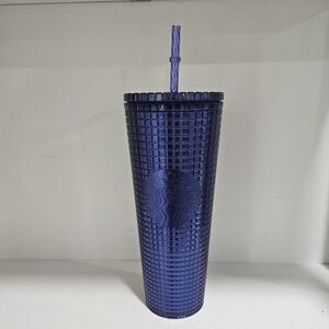 Starbucks coblat Grid   blue venti cup  tumbler